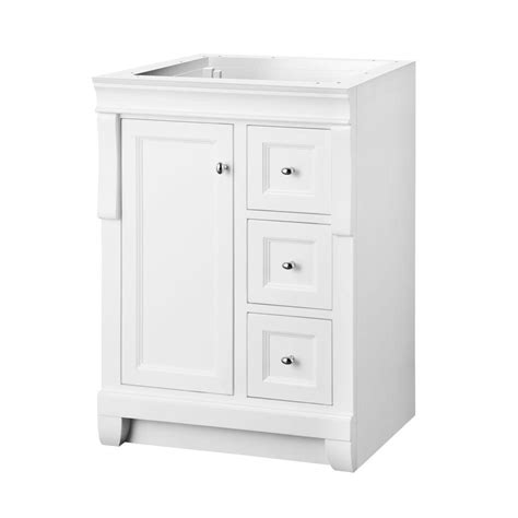 Small vanities include 24 inch floating vanity, wall mounted, two foot cabinet with shelves. Home Decorators Collection Naples 24 in. W Bath Vanity ...