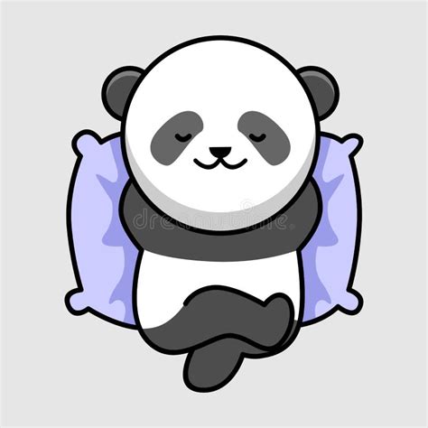 Cute Sleeping Panda Cartoon Stock Vector Illustration Of Cartoon