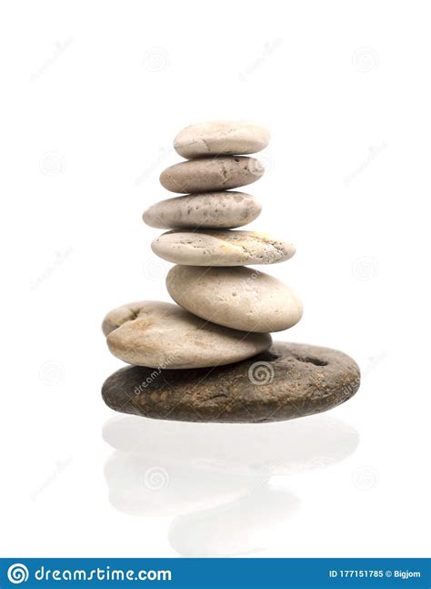 Pile Of Stones Isolated On White Background Stock Image Image Of Shape Relaxation