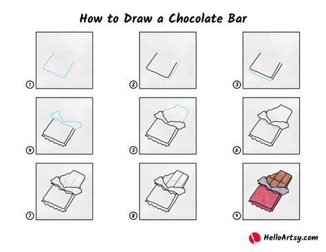 how to draw a chocolate bar helloartsy
