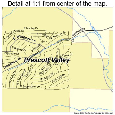 Prescott Valley Arizona Street Map 0457450