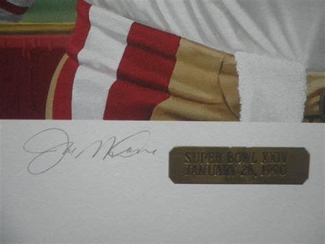 Joe Montana Signed San Francisco 49ers Super Bowl Xxiv Le Danny Day