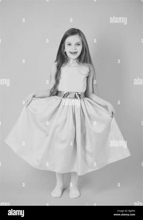 Small Girl Child Model In Beautiful Dress Stock Photo Alamy