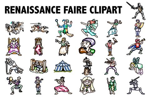 Renaissance Faire Clipart Graphic By Mine Eyes Design · Creative Fabrica