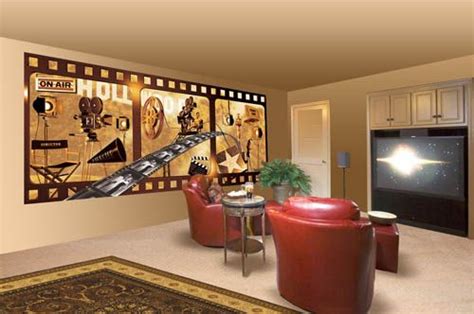 Movie Themed Wall Mural For The Home Theatre Handmade Wallpaper Mural
