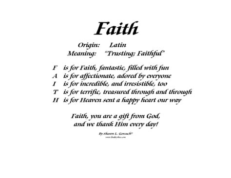 Meaning Of Faith Lindseyboo