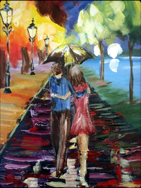 Couple Dancing In The Rain Painting At Explore