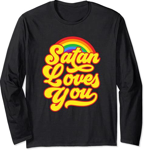 satan loves you lgbt gay pride long sleeve t shirt uk fashion