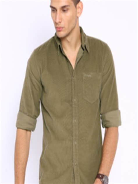 Buy Wrangler Brown Corduroy Casual Shirt Shirts For Men 1195120 Myntra