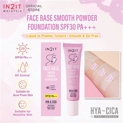 In2it Hya Cica Face Base Smooth Powder Foundation Spf30 Pa 15g Bsq