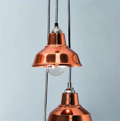 Copper Chandelier Pendant Light Shade By BARE BONES LIGHTING Copper