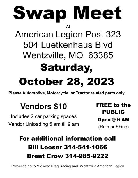 Swap Meet – Wentzville American Legion