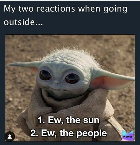 Pin By Bjzuelsdorff On Baby Yoda In 2020 Cute Memes Funny Relatable