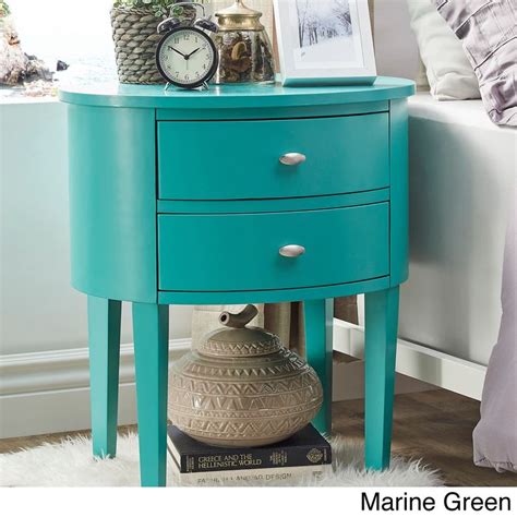 Aldine 2 Drawer Oval Accent Table By Inspire Q Bold Bed Bath And Beyond