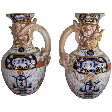 pair of spode chinese dragon handled taste jugs pattern 2907 geoffrey jackson antiques