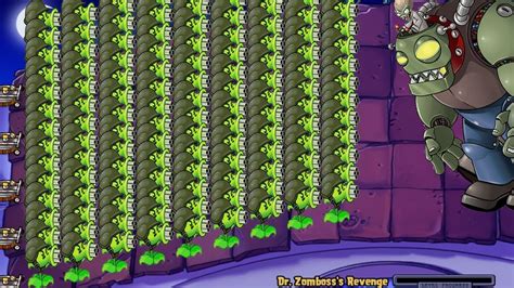 999 Gatling Pea Vs Dr Zomboss Plants Vs Zombies Hack YouTube