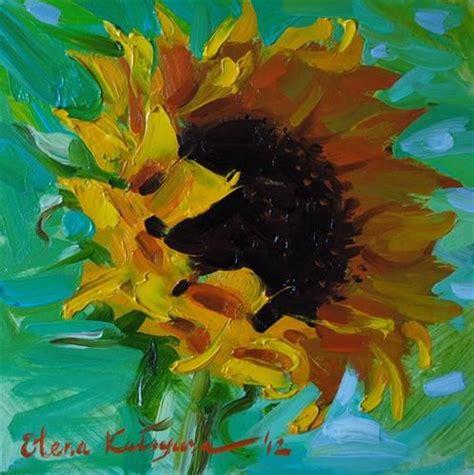 Daily Paintworks Sunflower Original Fine Art For Sale Elena