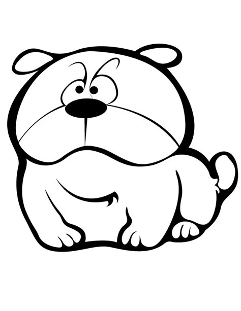 Cute Cartoon Dog Coloring Page Free Printable Coloring Pages