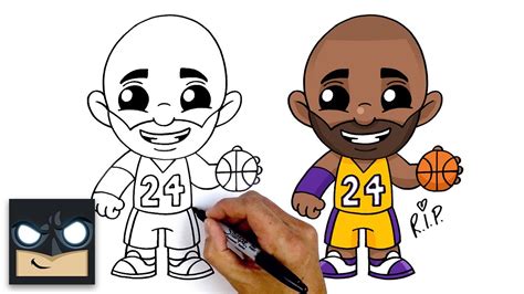 How To Draw Kobe Bryant La Lakers Youtube