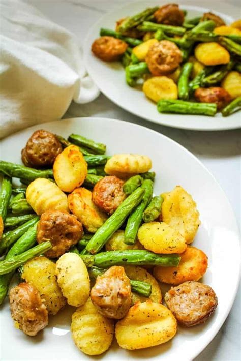 Recipes by meal or course. Air Fryer Sausage, Gnocchi, and Green Beans | A One Pot ...