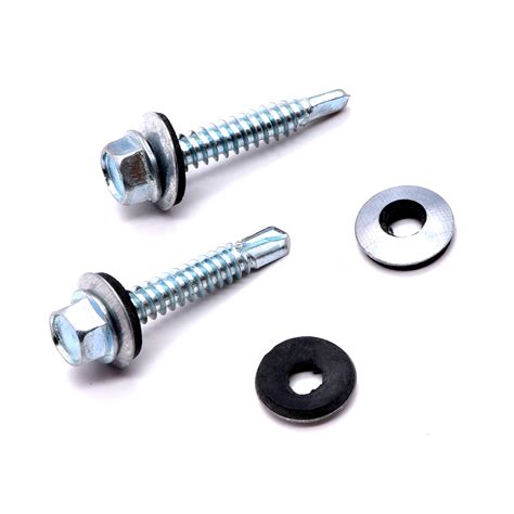 Galvanized Hex Head Self Drilling Screws With Rubber Washer China Hex