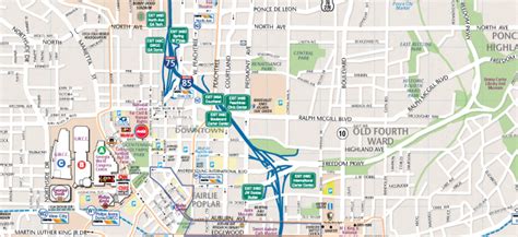 Maps Of Downtown Atlanta Interactive And Printable Maps Wheretraveler