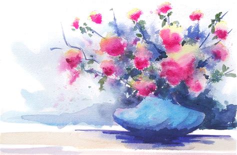 25 luxury flower vase painting watercolor flower decoration ideas description: The Art of Andy Fling: Watercolor Flowers in Vase | Loose ...