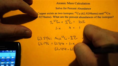 Hydrogen has two stable isotopes, 1h and 2h, and sulfur has 4 stable. Calculating Isotope Abundance using Atomic Mass - YouTube