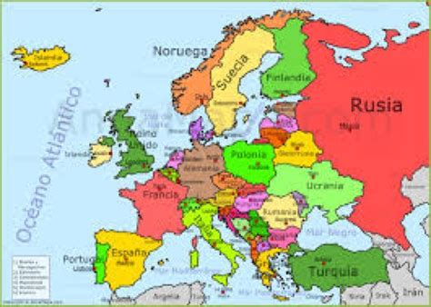 Mapa De Europa Y Asia Con Nombres