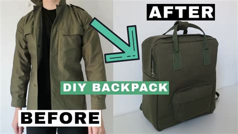 Diy Backpack Turing A Jacket Into A Backpack Youtube