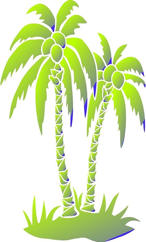 Palm Trees Stencil Size 10”w X 14”h Reusable Wall