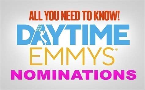 Nominations For The 47th Annual Daytime Emmy Awards Announced Find