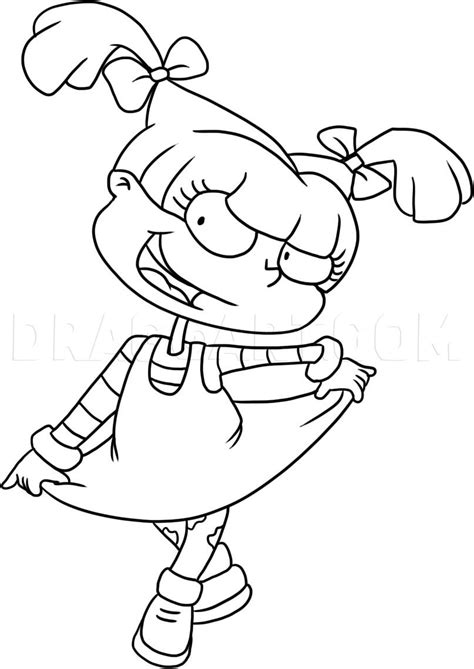 How To Draw Angelica Pickles Step By Step Drawing Guide By Dawn Cartoon