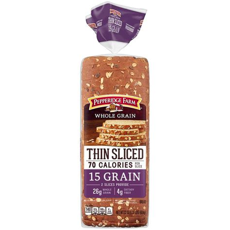 Pepperidge Farm Whole Grain Thin Sliced 15 Grain Bread Shop Sliced
