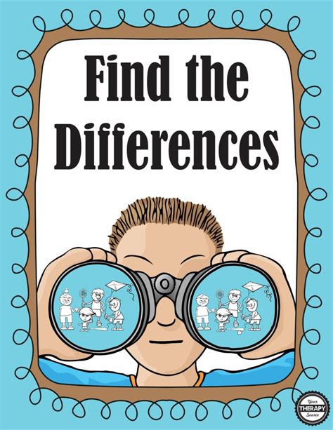 Find The Differences Visual Perceptual Puzzles Growing Play
