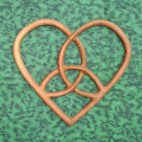 Trinity Heart Shaped Celtic Wood Carving Hearts Belief Home Etsy In