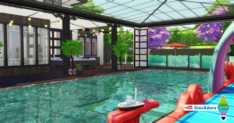 Mod The Sims Modernica Modern House With Covered Pool No Cc