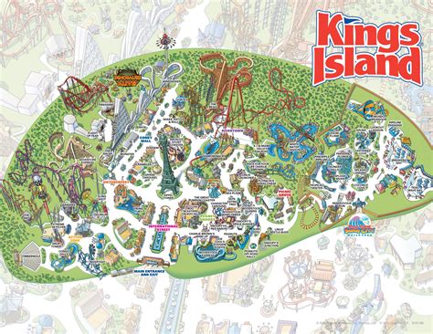 2015 Kings Island Map Kings Island Kings Island Amusement Park Island Park