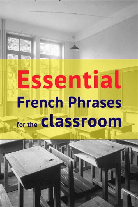 111 Essential French Phrases for the Classroom | French phrases ...