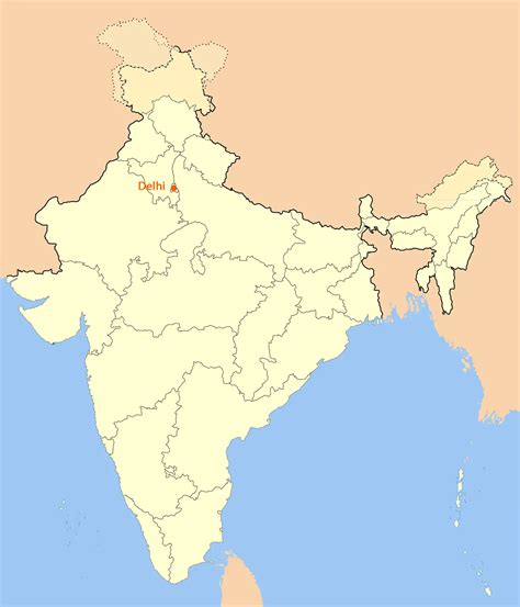 Location Map Of Delhi Mapsof Net