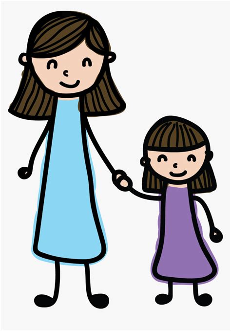 Mother And Daughter Clip Art Hd Png Download Transparent Png Image
