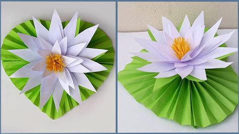 Diy Paper Water Lily How To Make Water Lily With Paper Youtube