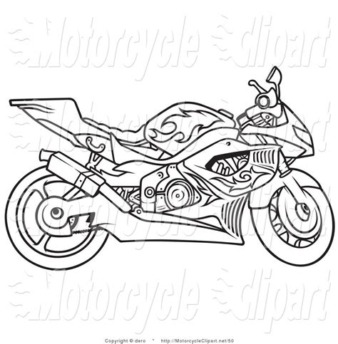 And White Outline Of A Motorcycle Motorcycle Clip Art Dero Art Clip