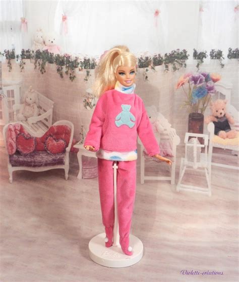 Pyjama Pour Poupée Barbie Barbie Fashionistas Barbie Etsy Nightwear Fashion Barbie Vintage