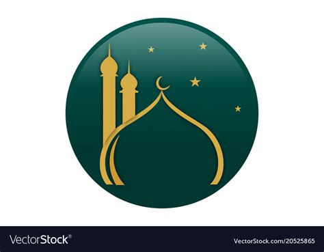 Mosque Islam Logo Royalty Free Vector Image Vectorstock