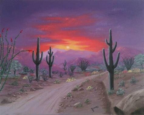 Desert Sunsetssouthwest Paintings Arizona Landscapes