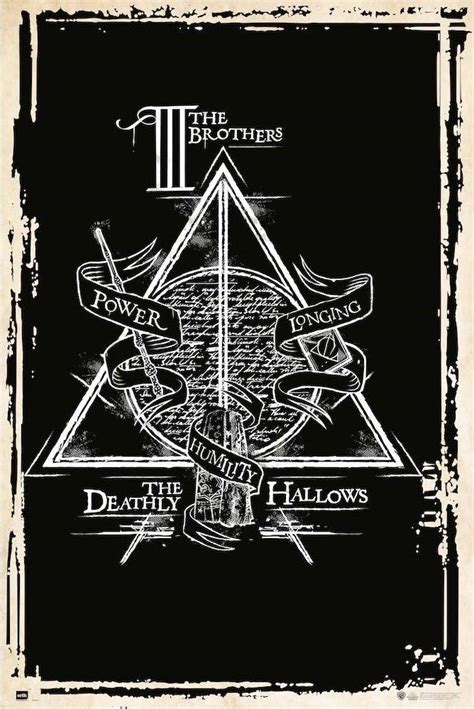 Poster Harry Potter Deathly Hallows Symbol Wall Art Ts