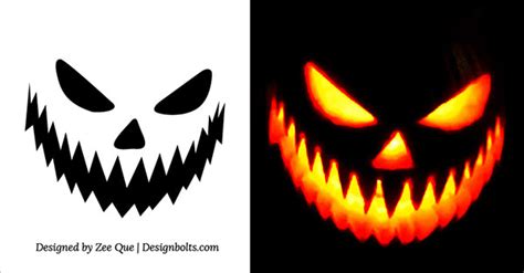 30 Free Scary Halloween Pumpkin Carving Stencils Patterns