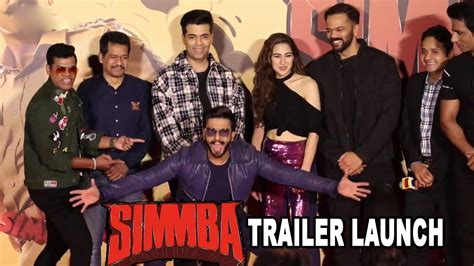 Simmba Official Trailer Launch Full Hd Video Ranveer Singh Sara Ali