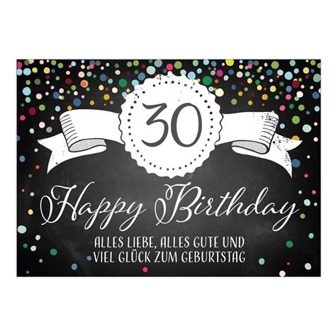 Einladungskarten zum geburtstag kostenlos gratis einladung drucken. Große XXL Glückwunsch-Karte zum 30. Geburtstag mit ...